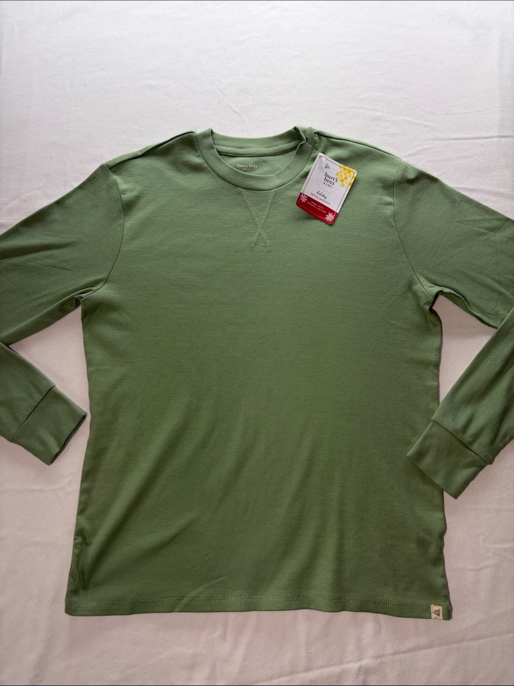 Burt's Bees Men's Long-Sleeve Crewneck in Sage Green
